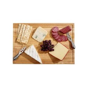 Cutting Board W/well, 18" X 12" Rubberwood