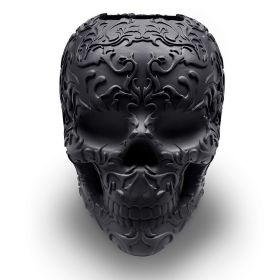 Halloween Atmosphere Decoration Black Skull Resin Craft Ornament
