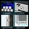 Built-in and Freestanding 15" Mini Beverage Refrigerator/Wine Cabinet, 120 Cans, 34-65°F, Quiet, Adjustable Shelves, LED Lighting, ETL , Touch Control