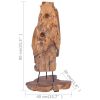 Wine Rack for 8 Bottles 15.7"x11.8"x31.5" Solid Teak Wood