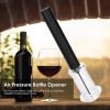 Wine Opener With Foil Cutter, Air Pressure Pump Wine Bottle Opener Easy Cork Remover Corkscrew Stainless Steel Bar Accessories Kitchen Supplies Wine A