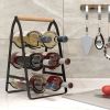 Mecor Countertop Wine Rack, Tabletop Wood Wine Holder for 6 Bottle, 3-Tier Classic Design, Perfect for Home Decor, Bar, Wine Cellar, Basement, Cabinet