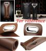 PU Wine Bottle Bags Reusable Wine Carrier Tote Bag for Gift Wrapping Picnic Travel Party, Black