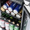 Built-in and Freestanding 15" Mini Beverage Refrigerator/Wine Cabinet, 120 Cans, 34-65°F, Quiet, Adjustable Shelves, LED Lighting, ETL , Touch Control