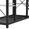 TOPMAX Multifunctional Counter Height Kitchen Dining Room Prep Table Kitchen Island, Kitchen Rack with Large Worktop, Console Side Table for Living Ro