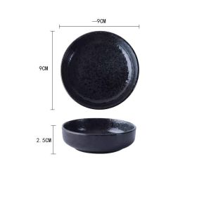Creative Spice Dish Japanese Ceramic Small Dish (Option: Black pearl)