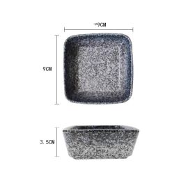 Creative Spice Dish Japanese Ceramic Small Dish (Option: Square Blue)