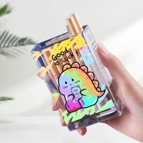 Cute Transparent Cigarette Case Cigarette Lighter (Option: Dinosaur Painting 2-Default)