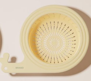 Drain Basket Sink Storage Shelf Multi-functional Creative (Color: Yellow)