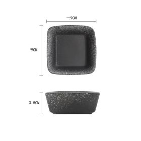 Creative Spice Dish Japanese Ceramic Small Dish (Option: Square waxing moon)