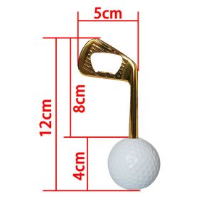 Creative Golf Ball Bottle Opener Corkscrew Wine Beer Jar Opener Kitchen Gadgets for Family Kitchen Tool Supplies (Color: Gold, Ships From: China)