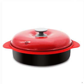 Home Steam Box Bowl Steamer Treasure (Option: Red rubber ring red cover pot)